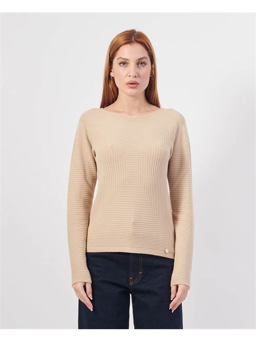 Pull col rond femme MDM MADEMOISELLE DU MONDE | F74-5059GRANO